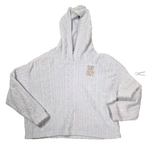 Joyspun Stay Cozy Plush Pajama Hoodie Women M 8-10 Soft Lounge